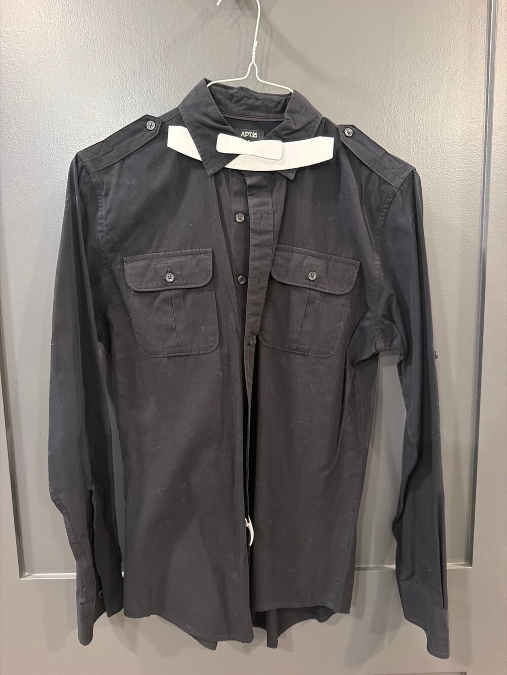 Apt 9 Mens black Button Down Shirt